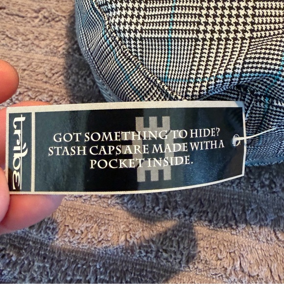 Tribe Headgear Stash Cap Plaid Military Hat Hidden Pocket NWT - Picture 3 of 7